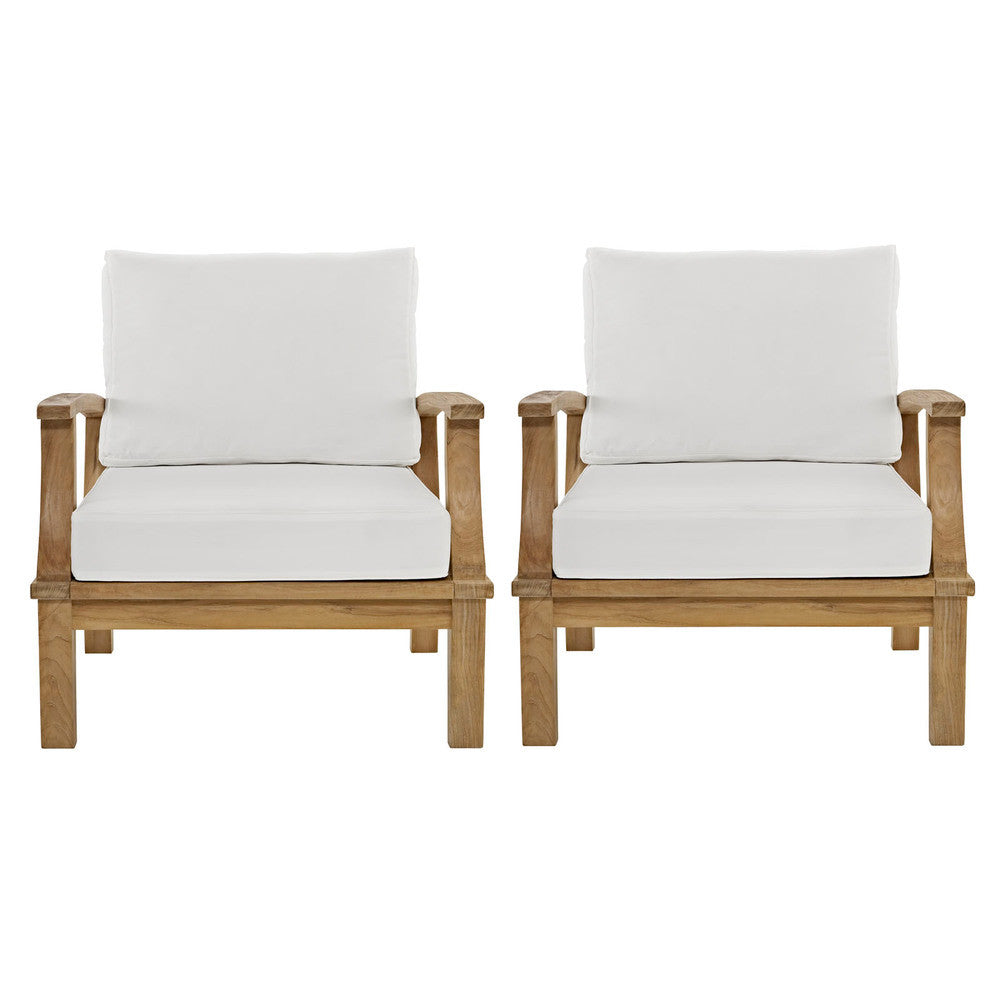 EEI-1819 Marina 2 Piece Outdoor Patio Teak Set by Modway
