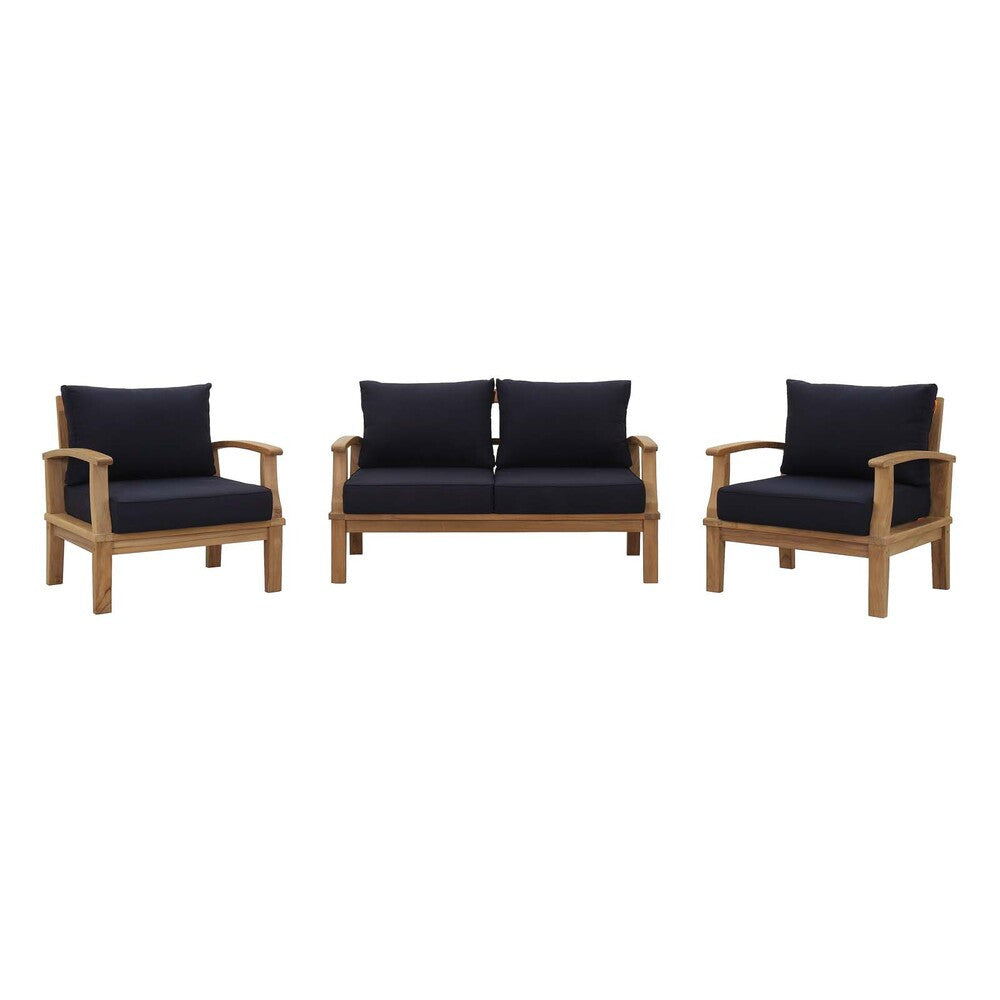 EEI-1470 Marina 3 Piece Outdoor Patio Teak Set by Modway