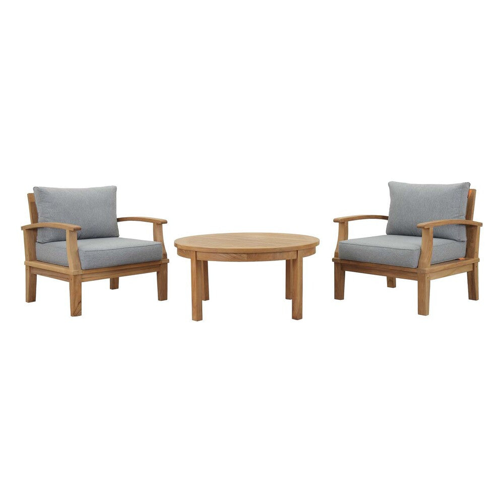 EEI-1475 Marina 3 Piece Outdoor Patio Teak Set by Modway