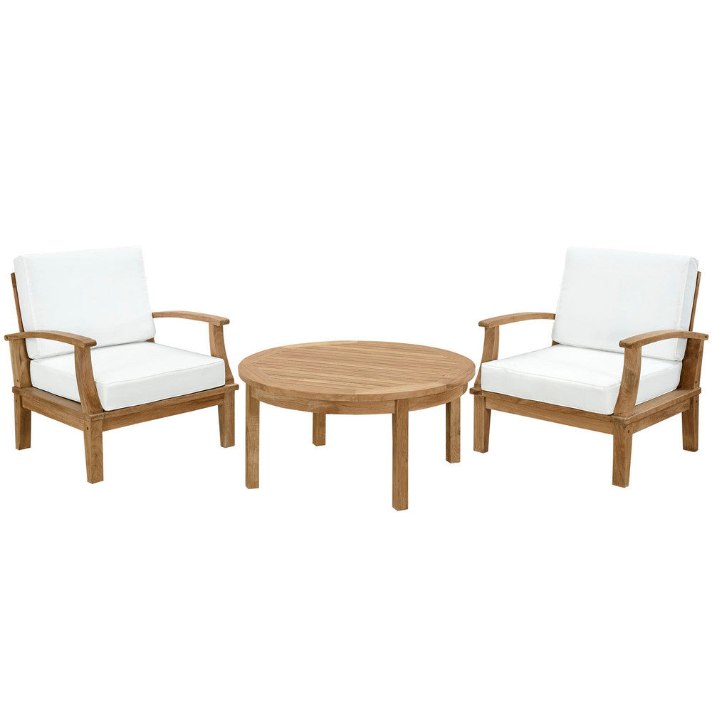 EEI-1475 Marina 3 Piece Outdoor Patio Teak Set by Modway