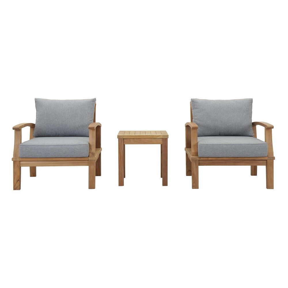 EEI-1487 Marina 3 Piece Outdoor Patio Teak Set by Modway