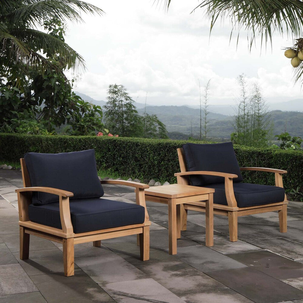 EEI-1487 Marina 3 Piece Outdoor Patio Teak Set by Modway
