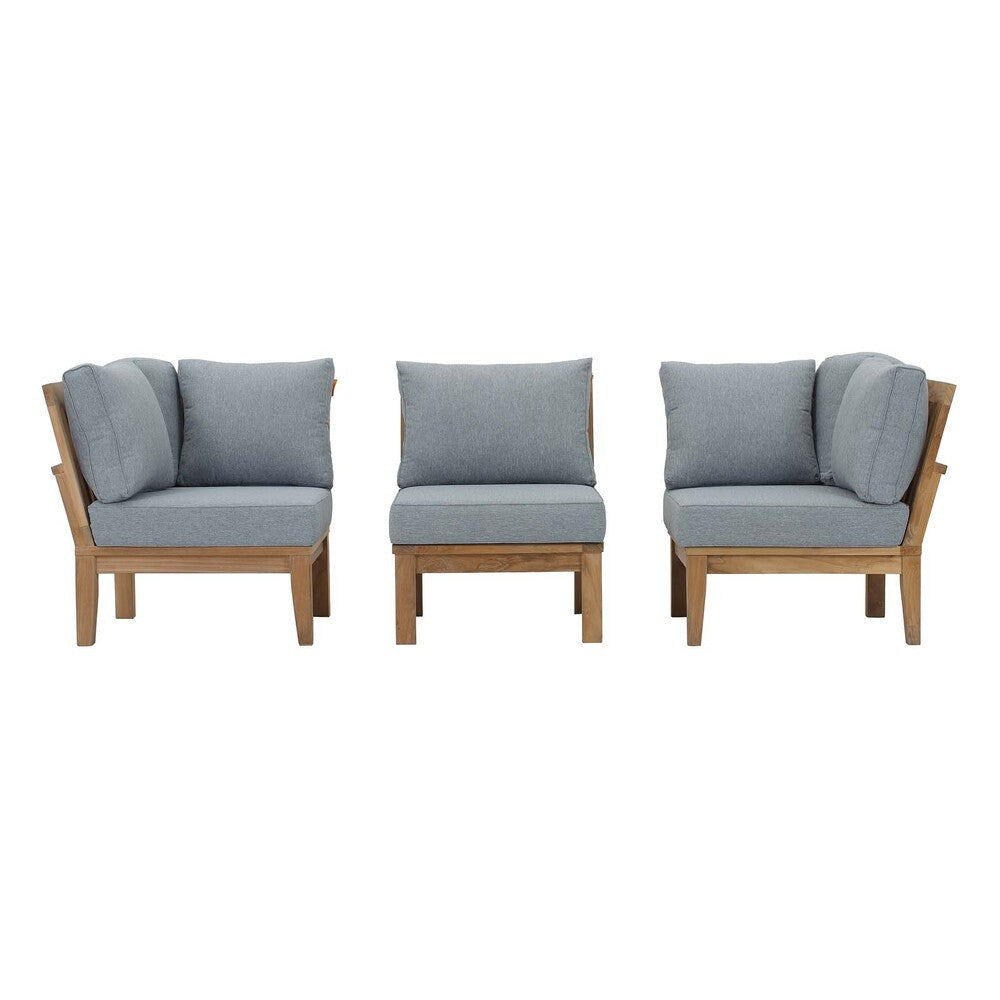 EEI-1820 Marina 3 Piece Outdoor Patio Teak Set by Modway