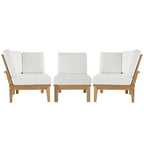EEI-1820 Marina 3 Piece Outdoor Patio Teak Set by Modway