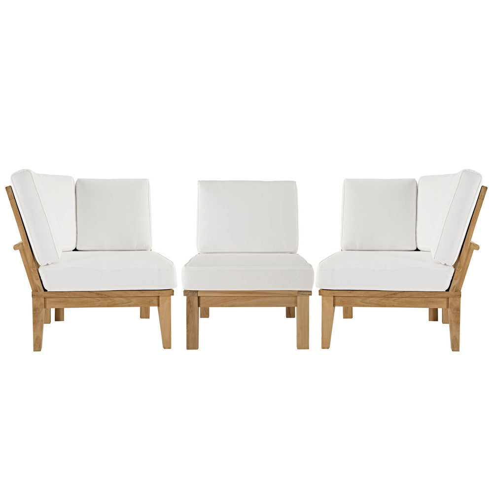 EEI-1820 Marina 3 Piece Outdoor Patio Teak Set by Modway