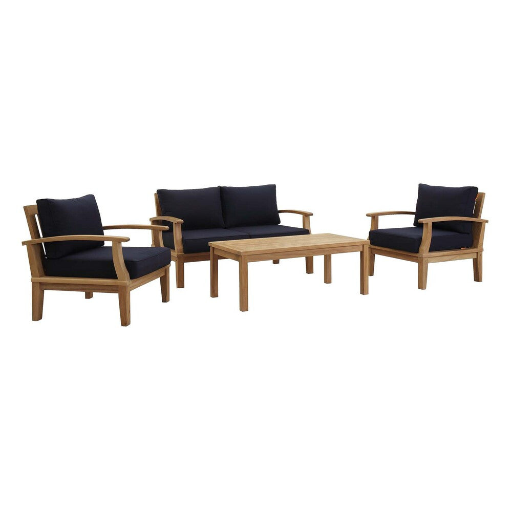 EEI-1469 Marina 4 Piece Outdoor Patio Teak Set by Modway