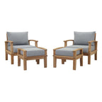 EEI-1537 Marina 4 Piece Outdoor Patio Teak Set by Modway