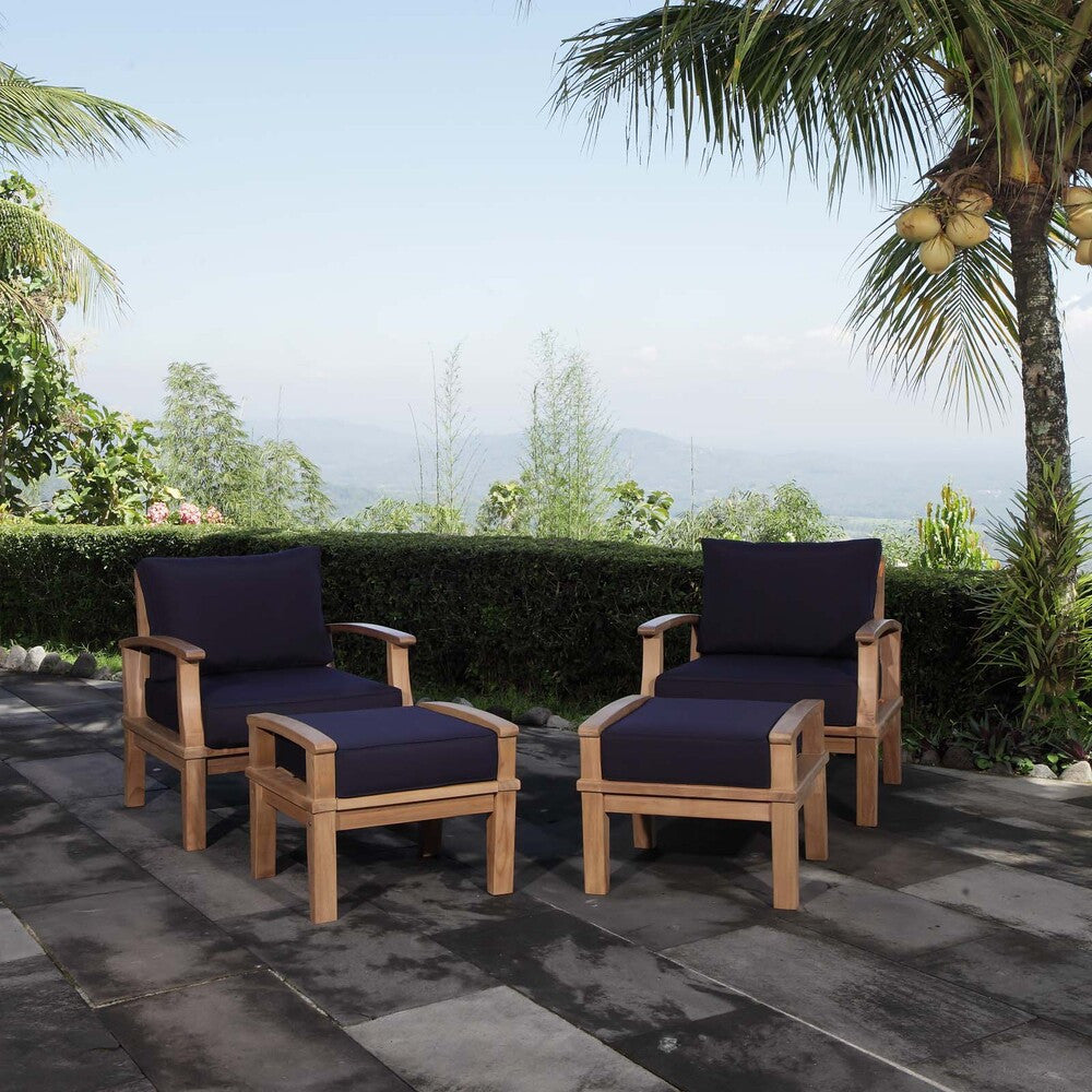 EEI-1537 Marina 4 Piece Outdoor Patio Teak Set by Modway