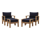 EEI-1537 Marina 4 Piece Outdoor Patio Teak Set by Modway
