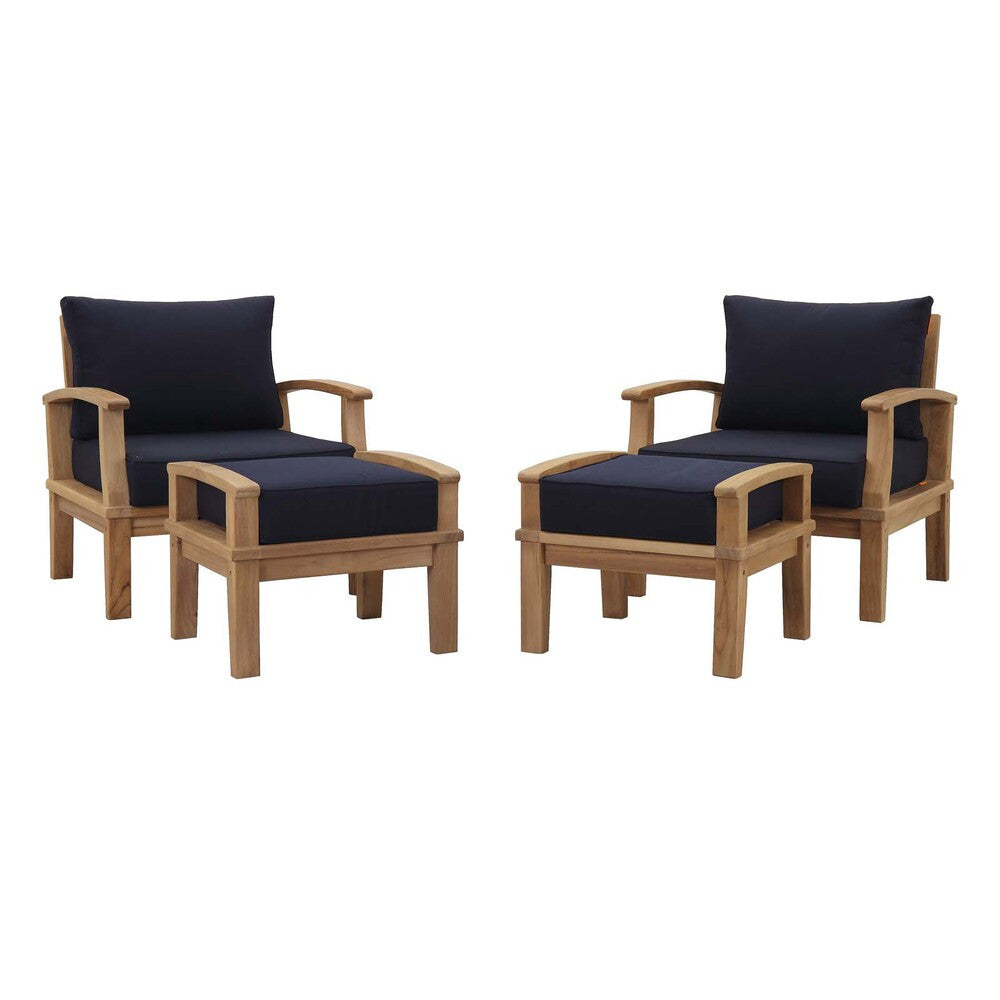 EEI-1537 Marina 4 Piece Outdoor Patio Teak Set by Modway