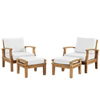 EEI-1537 Marina 4 Piece Outdoor Patio Teak Set by Modway