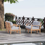 EEI-1818 Marina 4 Piece Outdoor Patio Teak Set by Modway