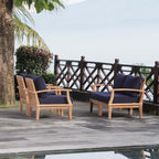 EEI-1818 Marina 4 Piece Outdoor Patio Teak Set by Modway
