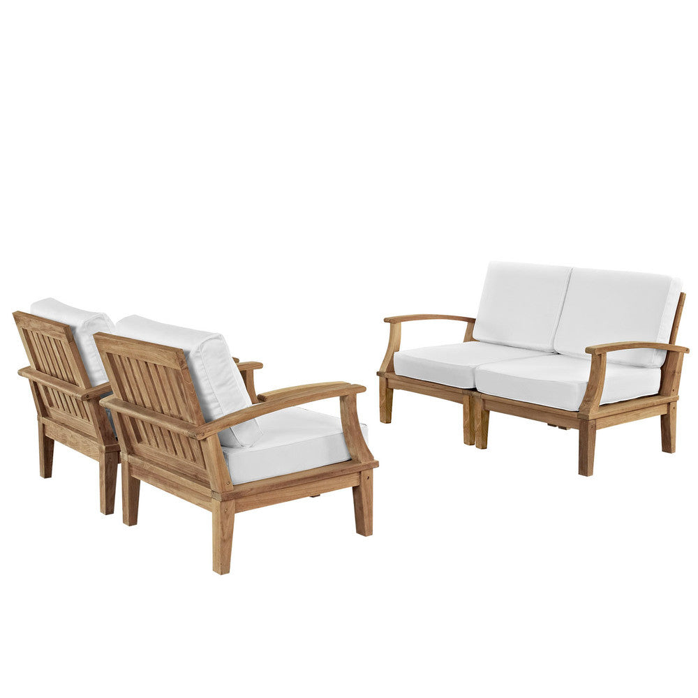 EEI-1818 Marina 4 Piece Outdoor Patio Teak Set by Modway