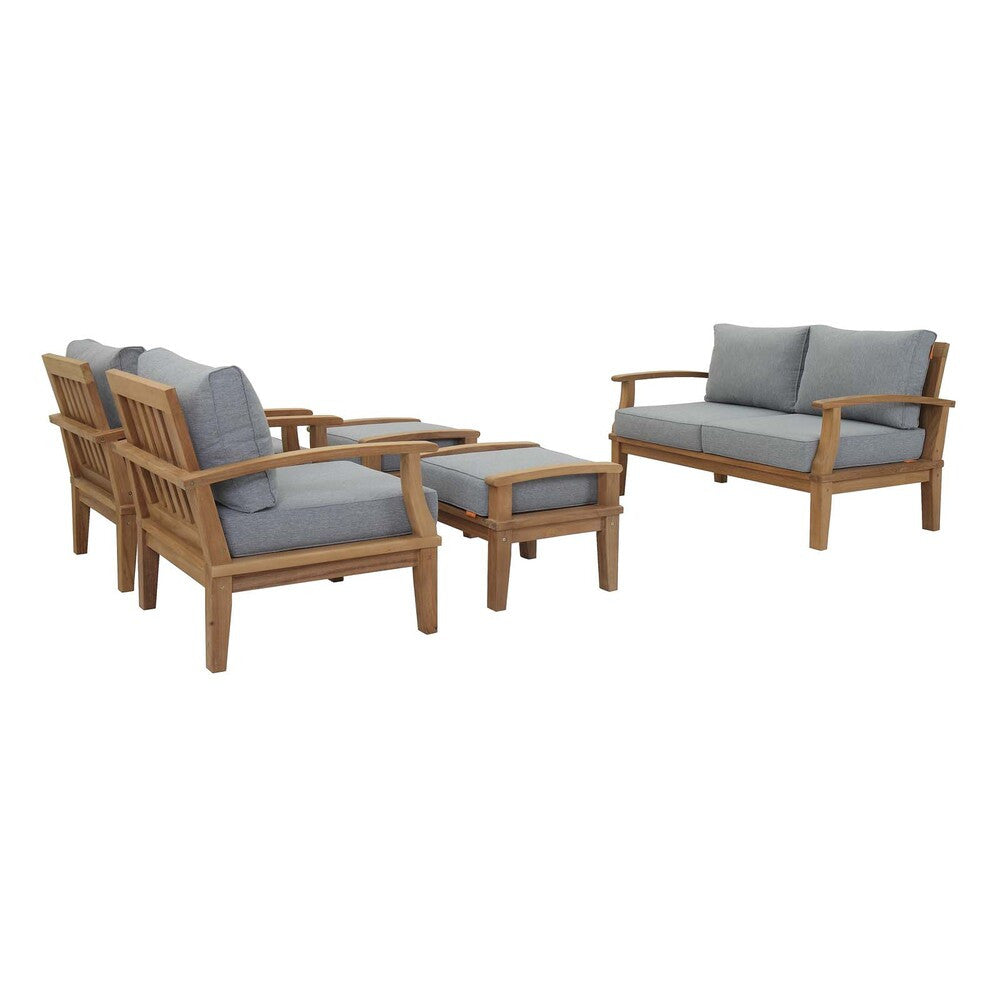 EEI-1472 Marina 5 Piece Outdoor Patio Teak Set by Modway
