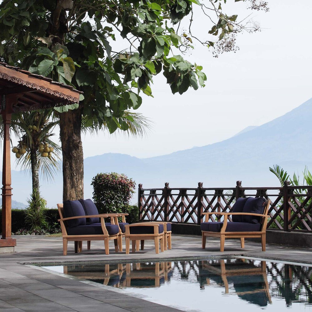 EEI-1472 Marina 5 Piece Outdoor Patio Teak Set by Modway