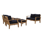 EEI-1472 Marina 5 Piece Outdoor Patio Teak Set by Modway