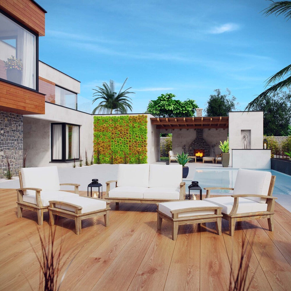 EEI-1472 Marina 5 Piece Outdoor Patio Teak Set by Modway