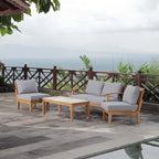 EEI-1477 Marina 5 Piece Outdoor Patio Teak Set by Modway