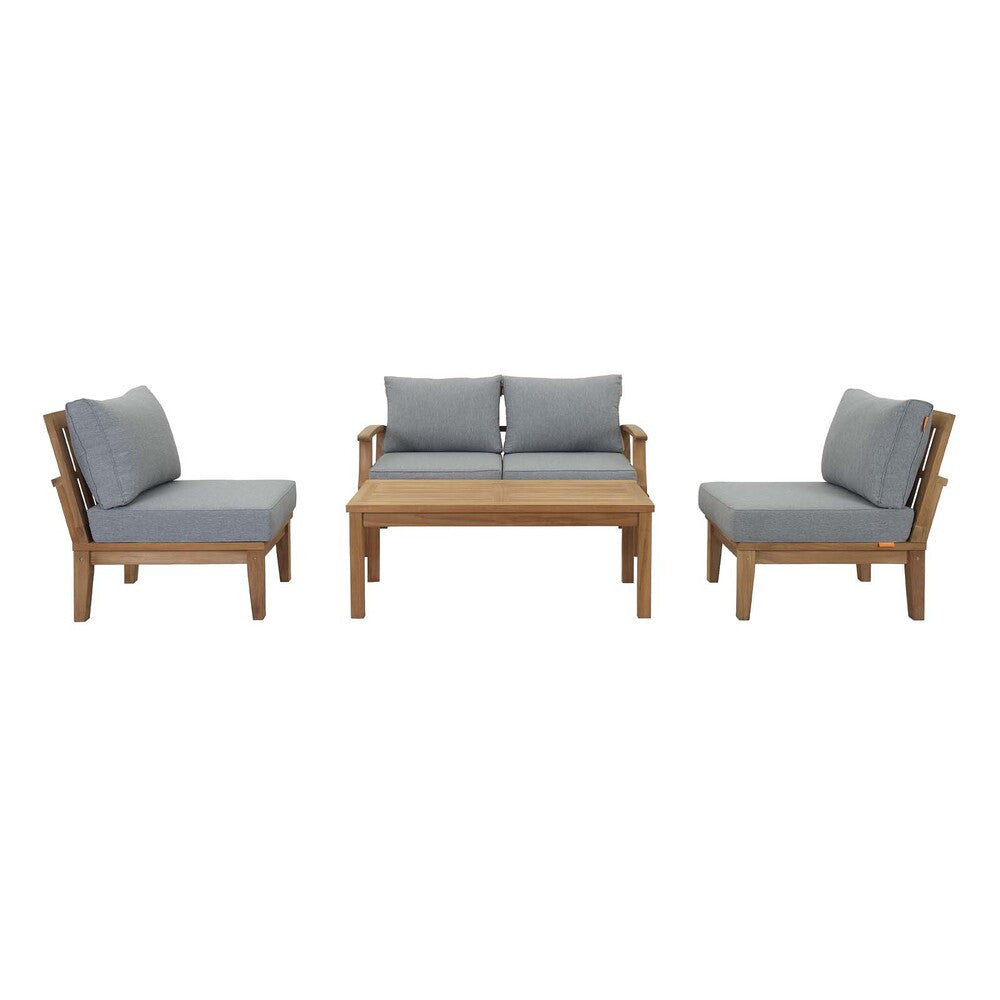 EEI-1477 Marina 5 Piece Outdoor Patio Teak Set by Modway