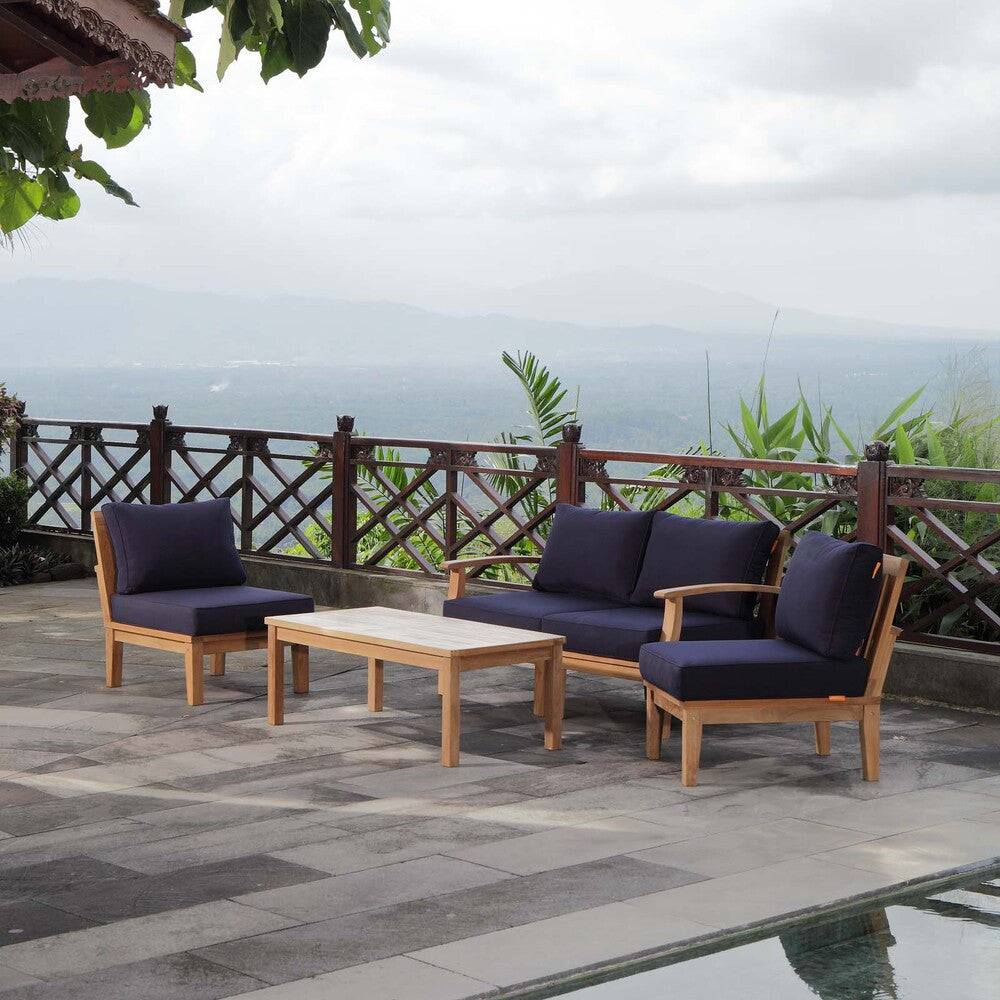 EEI-1477 Marina 5 Piece Outdoor Patio Teak Set by Modway