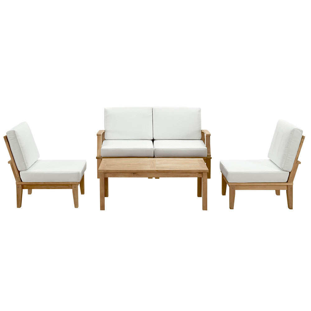 EEI-1477 Marina 5 Piece Outdoor Patio Teak Set by Modway