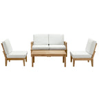 EEI-1477 Marina 5 Piece Outdoor Patio Teak Set by Modway
