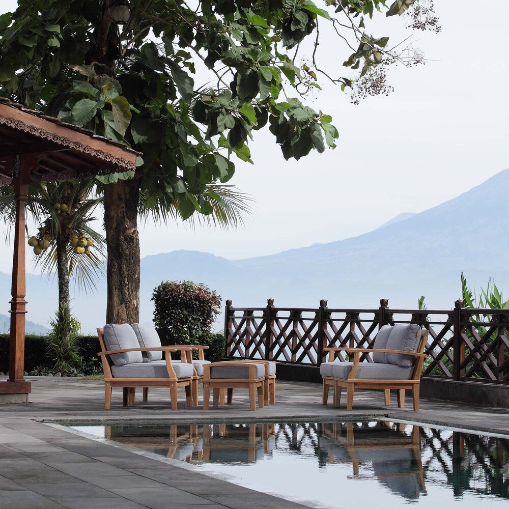 EEI-1597 Marina 6 Piece Outdoor Patio Teak Set by Modway