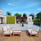 EEI-1597 Marina 6 Piece Outdoor Patio Teak Set by Modway