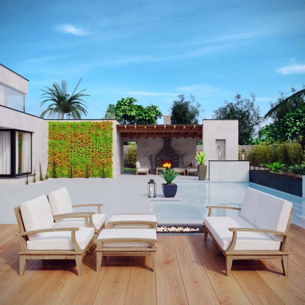 EEI-1597 Marina 6 Piece Outdoor Patio Teak Set by Modway