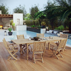 EEI-3280-NAT-SET Marina 7 Piece Outdoor Patio Teak Dining Set by Modway