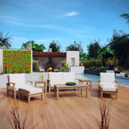EEI-1471 Marina 8 Piece Outdoor Patio Teak Set by Modway