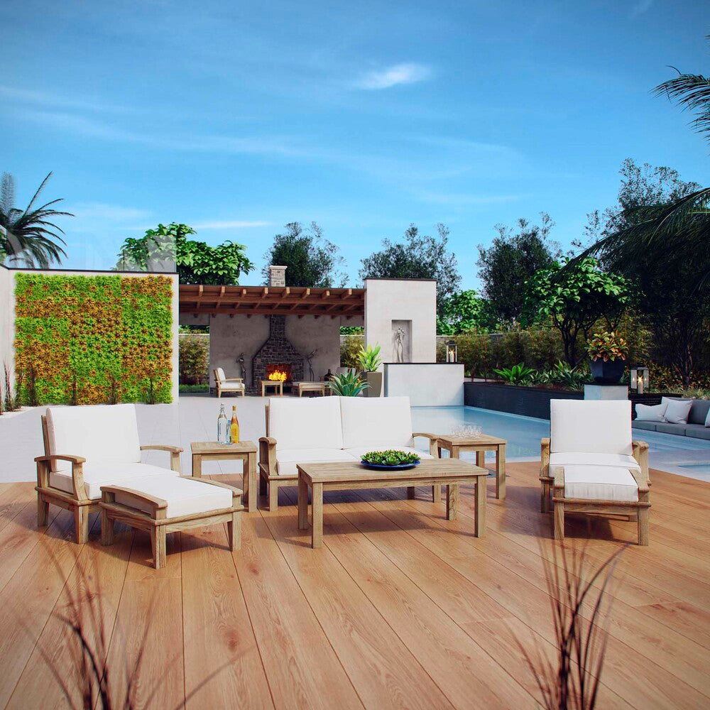 EEI-1471 Marina 8 Piece Outdoor Patio Teak Set by Modway