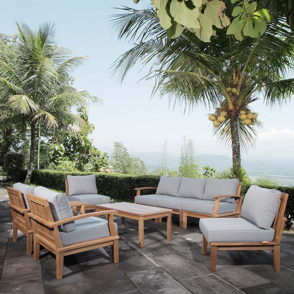 EEI-1479 Marina 8 Piece Outdoor Patio Teak Set by Modway
