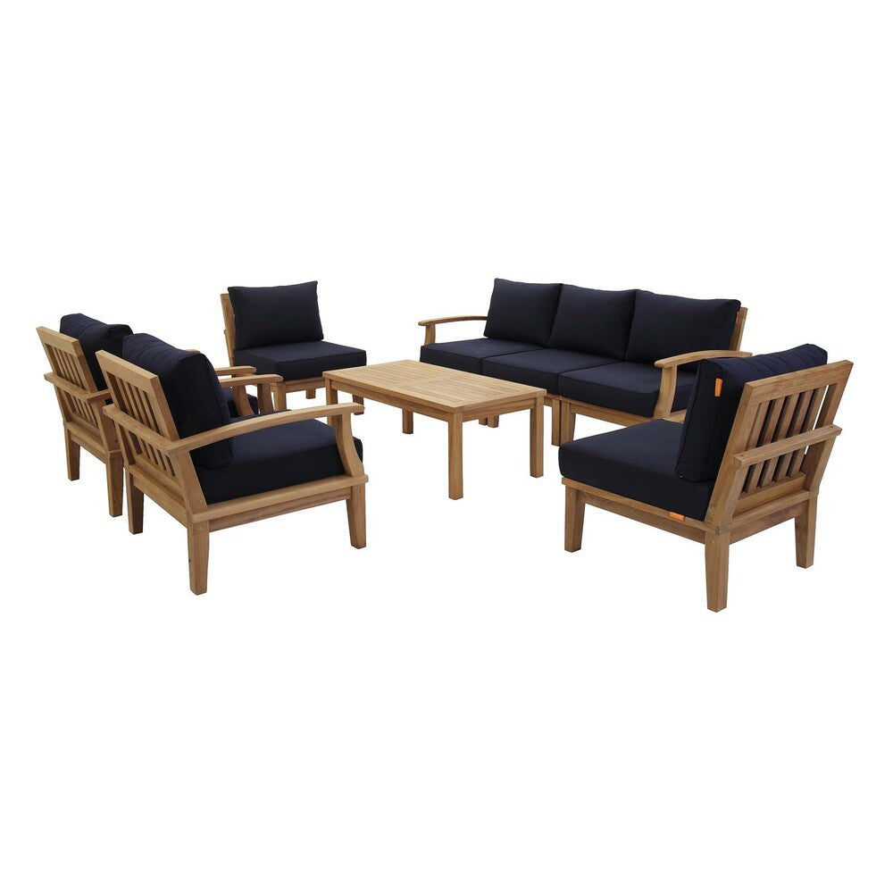 EEI-1479 Marina 8 Piece Outdoor Patio Teak Set by Modway
