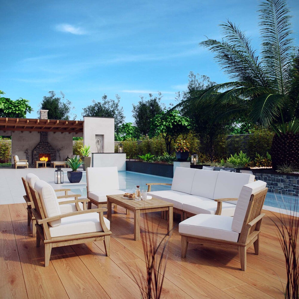 EEI-1479 Marina 8 Piece Outdoor Patio Teak Set by Modway