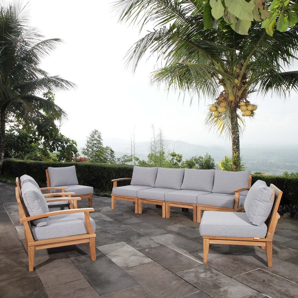 EEI-1817 Marina 8 Piece Outdoor Patio Teak Set by Modway