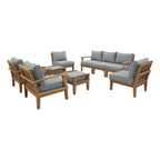 EEI-1488 Marina 9 Piece Outdoor Patio Teak Set by Modway
