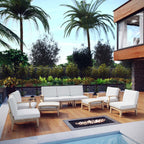 EEI-1488 Marina 9 Piece Outdoor Patio Teak Set by Modway