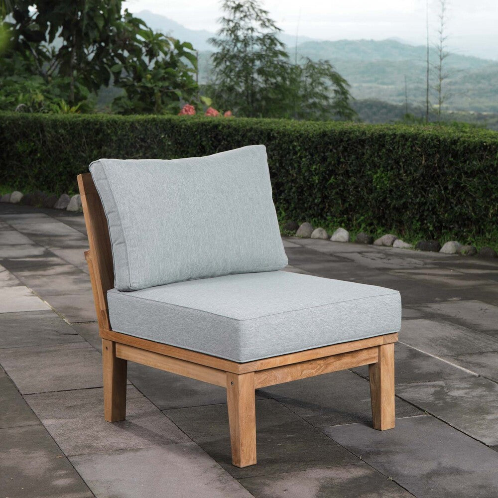 EEI-1150 Marina Armless Outdoor Patio Teak Sofa by Modway