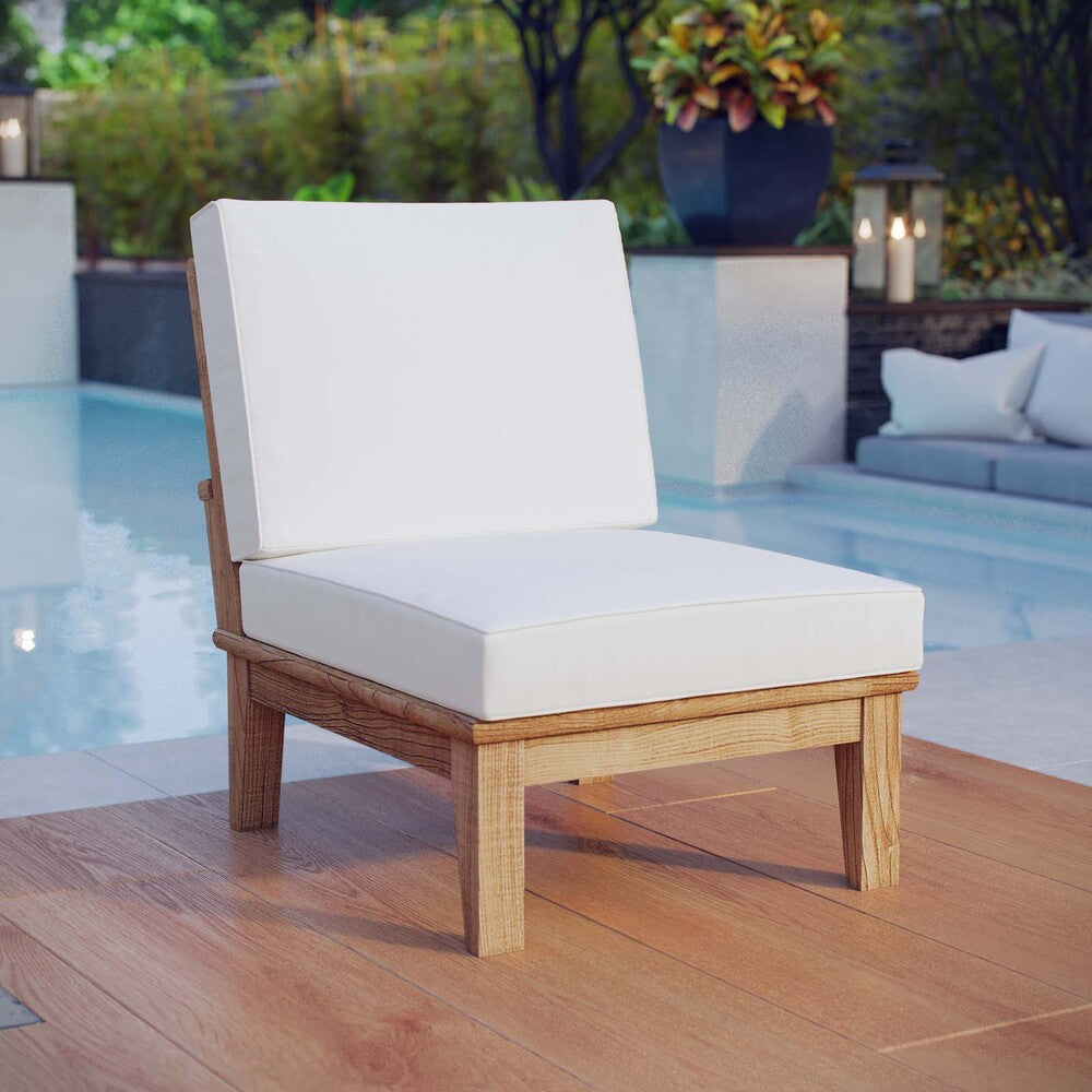 EEI-1150 Marina Armless Outdoor Patio Teak Sofa by Modway