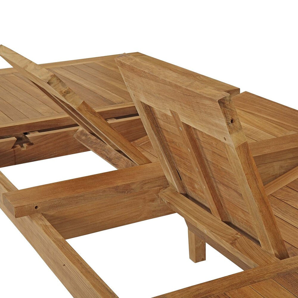 EEI-2714-NAT Marina Extendable Outdoor Patio Teak Dining Table by Modway
