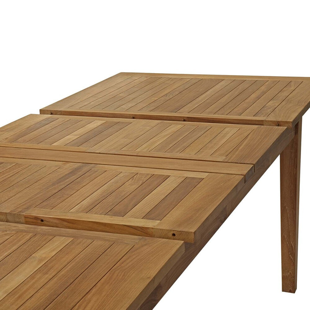 EEI-2714-NAT Marina Extendable Outdoor Patio Teak Dining Table by Modway