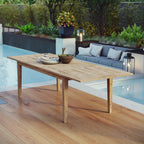 EEI-2714-NAT Marina Extendable Outdoor Patio Teak Dining Table by Modway
