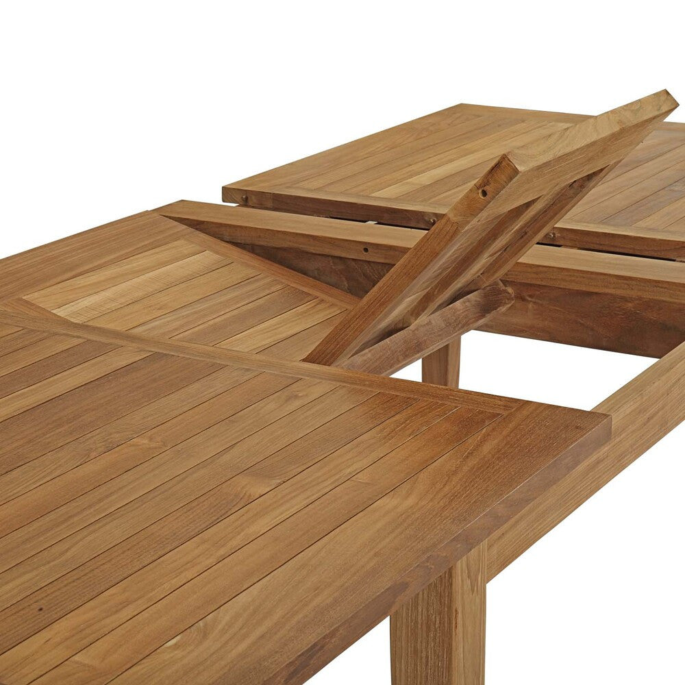 EEI-2714-NAT Marina Extendable Outdoor Patio Teak Dining Table by Modway