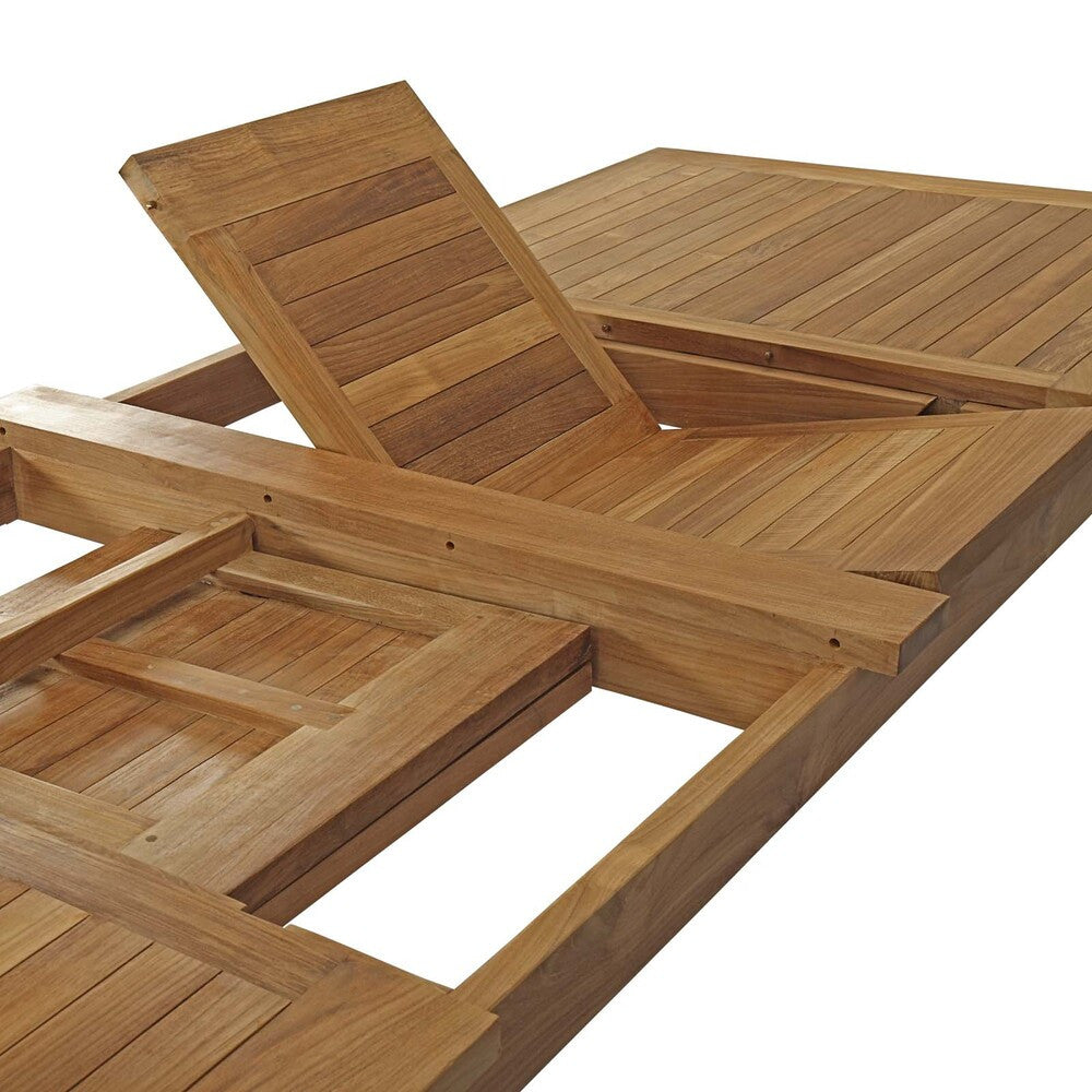 EEI-2714-NAT Marina Extendable Outdoor Patio Teak Dining Table by Modway