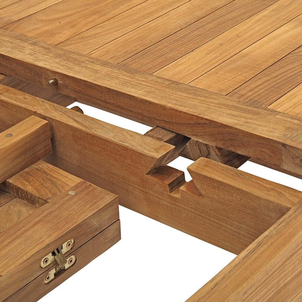 EEI-2714-NAT Marina Extendable Outdoor Patio Teak Dining Table by Modway
