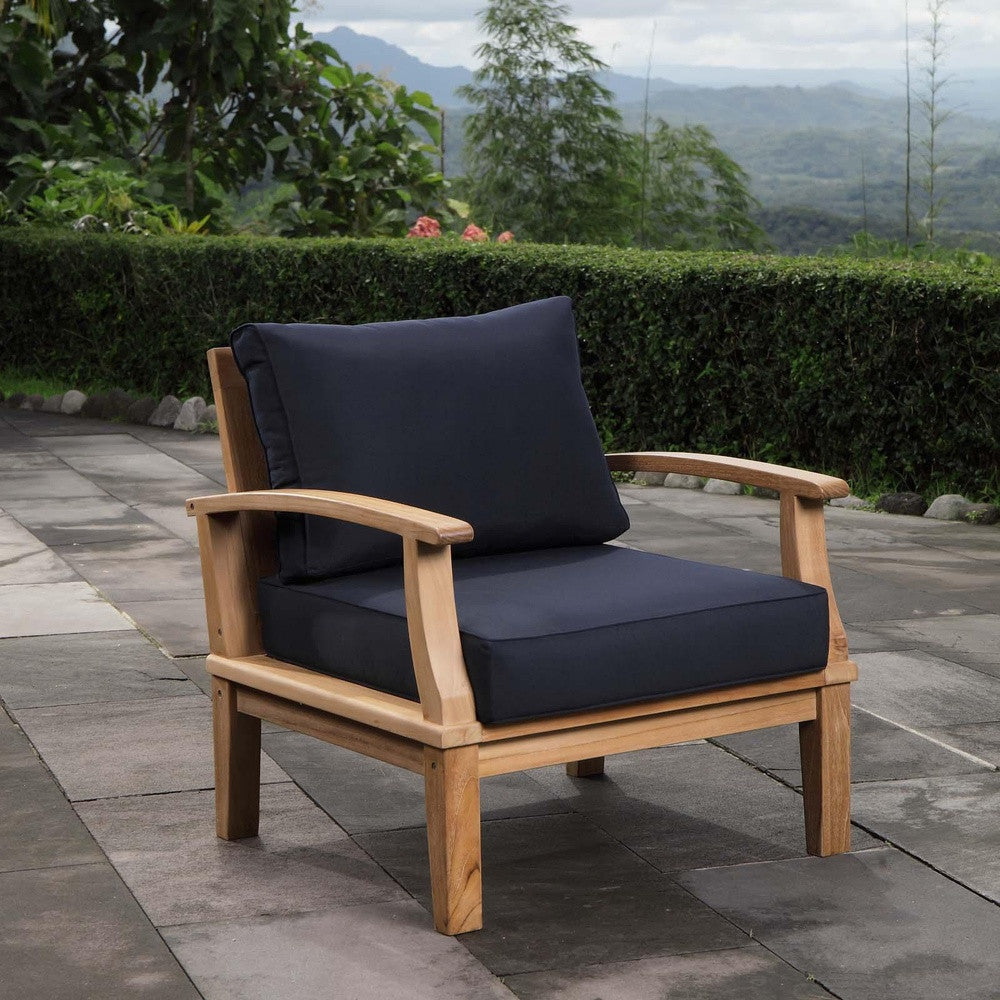EEI-1143 Marina Outdoor Patio Teak Armchair by Modway