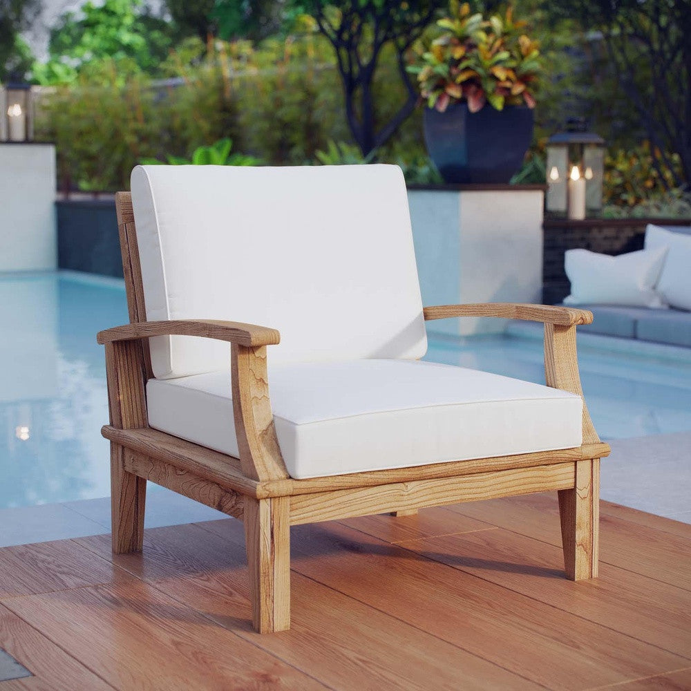 EEI-1143 Marina Outdoor Patio Teak Armchair by Modway