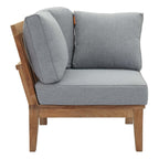 EEI-1146 Marina Outdoor Patio Teak Corner Sofa by Modway